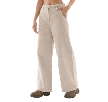 Timberland Washed Corduroy Wide-Leg Pants Kadın Pantolon Krem Timberland Washed Corduroy Wide-Leg Pants Kadın Pantolon Krem