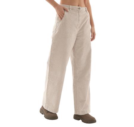 Timberland Washed Corduroy Wide-Leg Pants Kadın Pantolon Krem Timberland Washed Corduroy Wide-Leg Pants Kadın Pantolon Krem