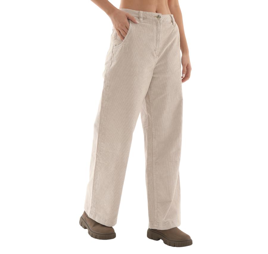 Timberland Washed Corduroy Wide-Leg Pants Kadın Pantolon Krem Timberland Washed Corduroy Wide-Leg Pants Kadın Pantolon Krem