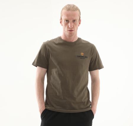 Timberland Work Inspired Back Graphic Tee Erkek T-Shirt Yeşil
