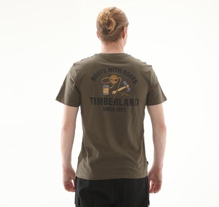 Timberland Work Inspired Back Graphic Tee Erkek T-Shirt Yeşil