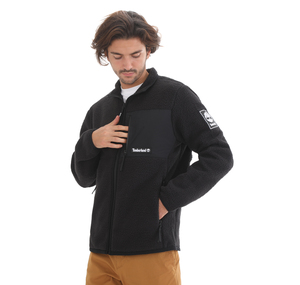 Timberland Yc Outdoor Archive Sherpa Fleece Jacket Erkek Ceket Siyah