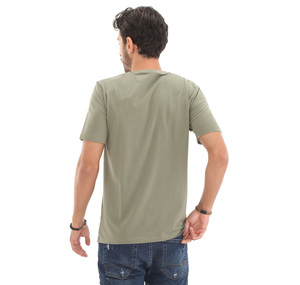 Timberland Ss Linear Logo Camo T Erkek T-Shirt Haki