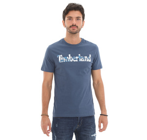 Timberland Ss Linear Logo Camo T Erkek T-Shirt Lacivert