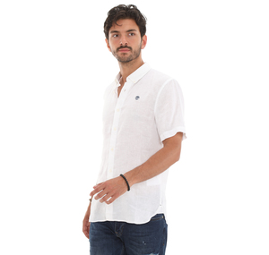 Timberland Ss Linen Shirt Erkek Gömlek Beyaz