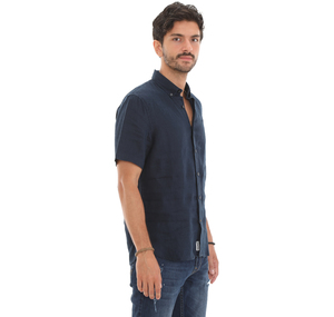 Timberland Ss Linen Shirt Erkek Gömlek Lacivert