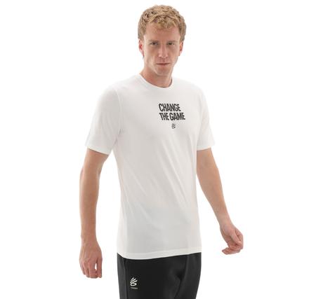 Under Armour Curry Playable Tee 1 Erkek T-Shirt Beyaz
