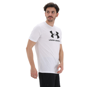 Under Armour Sportstyle Logo Ss Erkek T-Shirt Beyaz