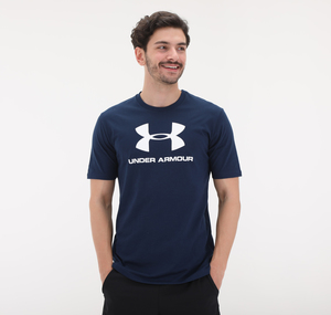 Under Armour Sportstyle Logo Ss Erkek T-Shirt Lacivert