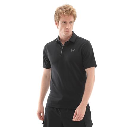 Under Armour Tech Polo Erkek T-Shirt Siyah