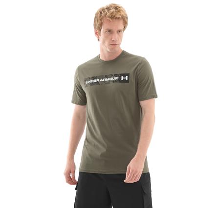 Under Armour Ua Camo Chest Strıpe Ss Erkek T-Shirt Yeşil