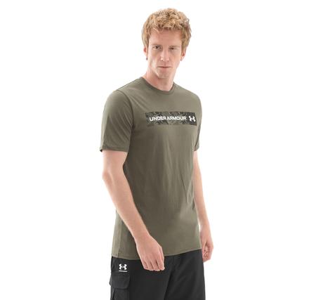 Under Armour Ua Camo Chest Strıpe Ss Erkek T-Shirt Yeşil