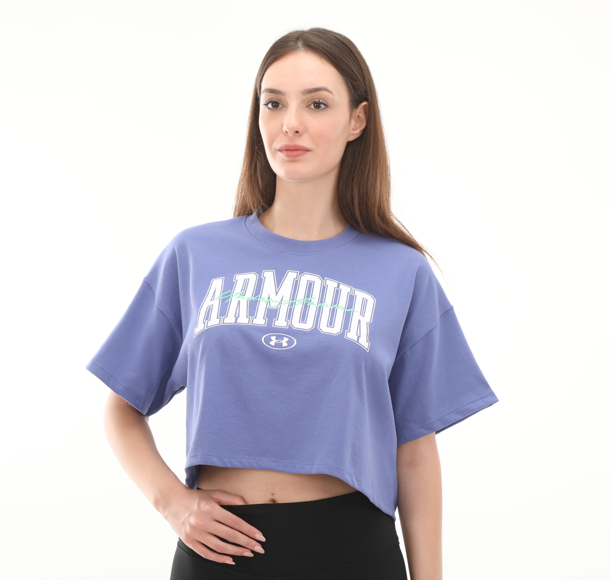 Женская футболка Under Armour Ua Hw Scripted Wm Crop Ss