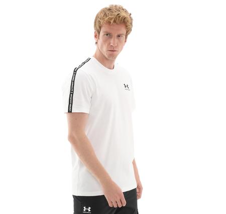 Under Armour Ua Icon Hwt Tee Taping Erkek T-Shirt Beyaz