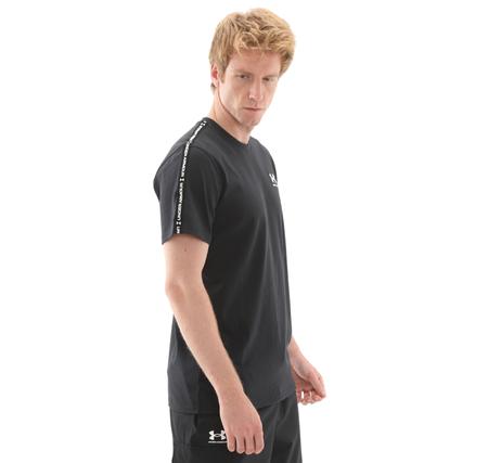 Under Armour Ua Icon Hwt Tee Taping Erkek T-Shirt Siyah