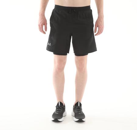 Under Armour Ua Launch 7'' 2-In-1 Shorts Erkek Şort Ve Kapri Siyah