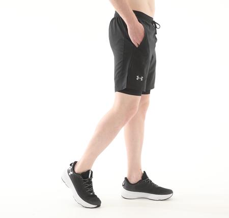 Under Armour Ua Launch 7'' 2-In-1 Shorts Erkek Şort Ve Kapri Siyah