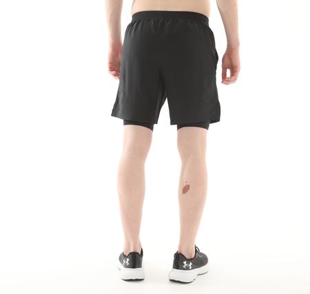 Under Armour Ua Launch 7'' 2-In-1 Shorts Erkek Şort Ve Kapri Siyah