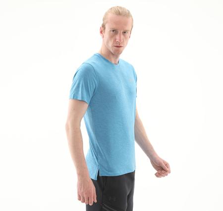 Under Armour Ua Launch Camo Shortsleeve Erkek T-Shirt Mavi