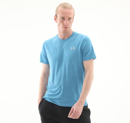 Under Armour Ua Launch Camo Shortsleeve Erkek T-Shirt Mavi