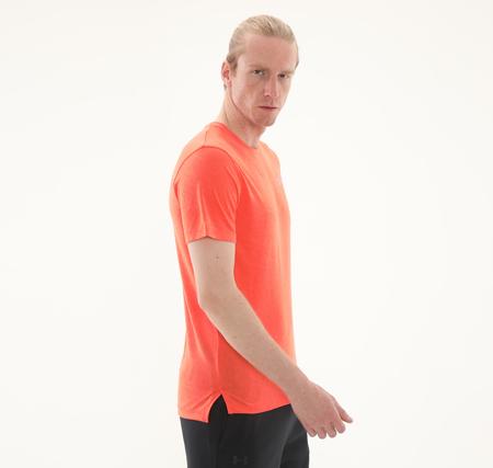 Under Armour Ua Launch Camo Shortsleeve Erkek T-Shirt Turuncu