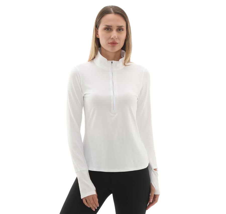 Under Armour Ua Launch Pro Half Zip Kadın Sweatshirt Beyaz Under Armour Ua Launch Pro Half Zip Kadın Sweatshirt Beyaz