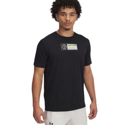 Under Armour Ua M 60-40S Hoops Ss Erkek T-Shirt Siyah