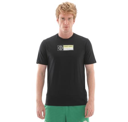 Under Armour Ua M 60-40S Hoops Ss Erkek T-Shirt Siyah
