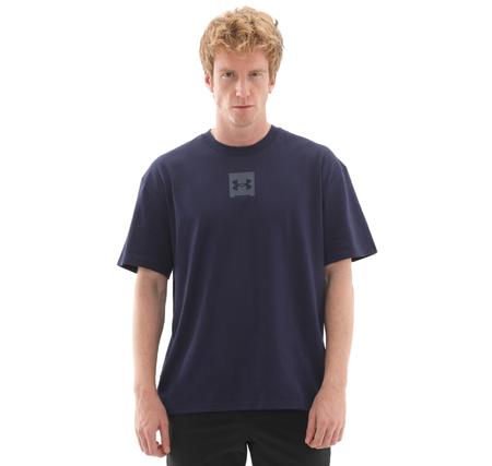 Under Armour Ua M Hw Os Sm Box Ss Erkek T-Shirt Lacivert