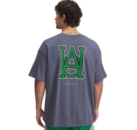 Under Armour Ua M Hwt Hoops Courtside Ss Erkek T-Shirt Lacivert