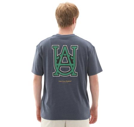 Under Armour Ua M Hwt Hoops Courtside Ss Erkek T-Shirt Lacivert
