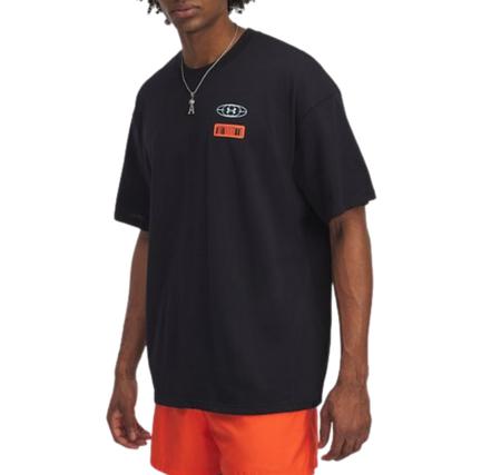 Under Armour Ua M Hwt Hoops Mix Tape Ss Erkek T-Shirt Siyah