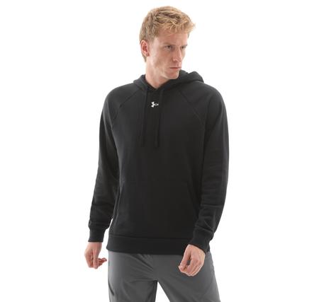 Under Armour Ua Rival Fleece Hoodie Erkek Sweatshirt Siyah