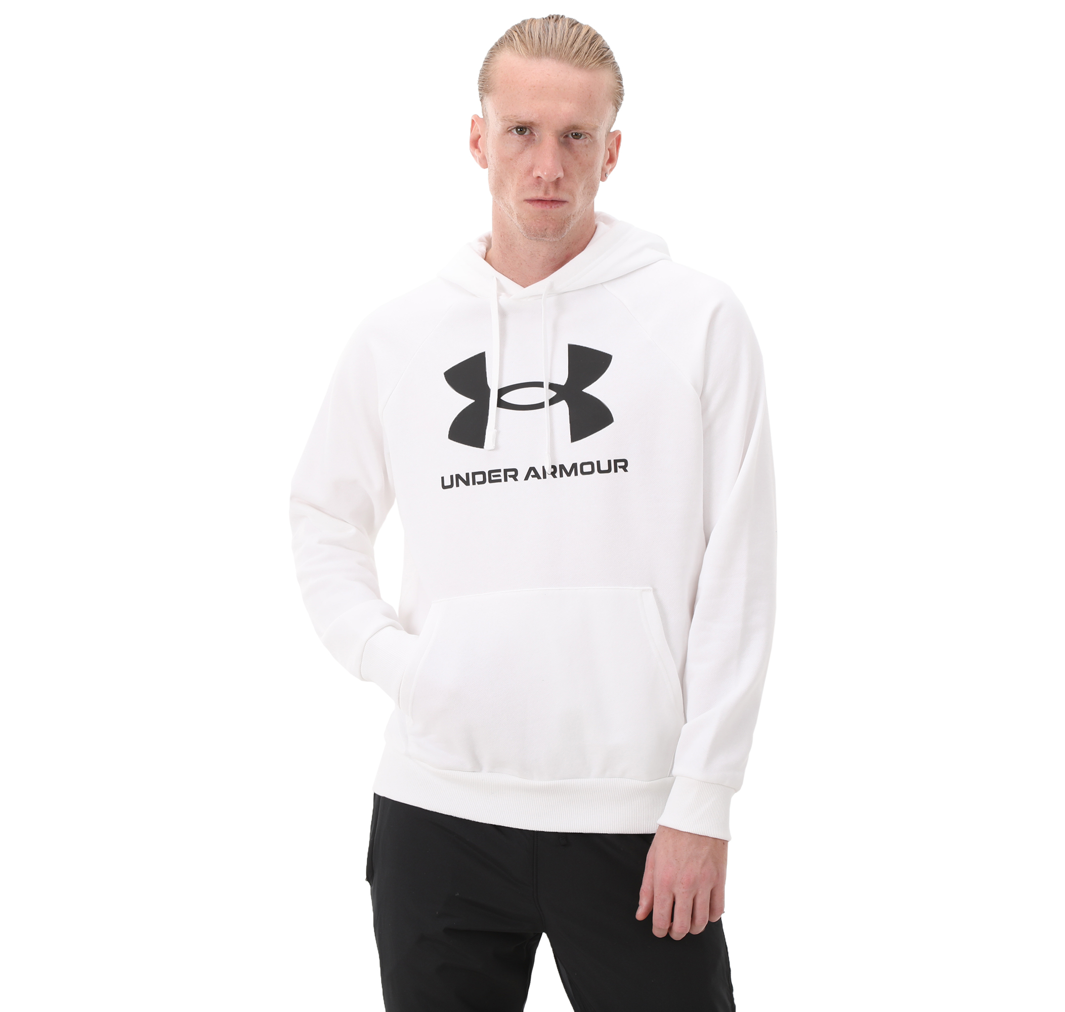 Armour Logo Ua Rival Sneakscloud Fleece Beyaz Erkek Under Hd Sweatshirt|