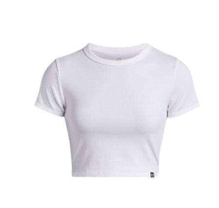 Under Armour Ua Rival Rib Baby Tee Kadın T-Shirt Beyaz