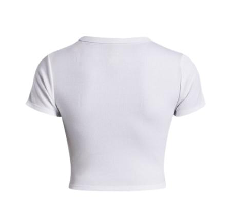 Under Armour Ua Rival Rib Baby Tee Kadın T-Shirt Beyaz