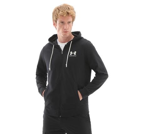 Under Armour Ua Rival Terry Lc Fz Erkek Ceket Siyah