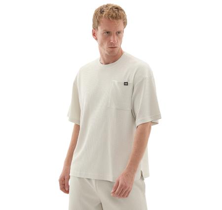 Under Armour Ua Rival Waffle Crew Erkek T-Shirt Krem