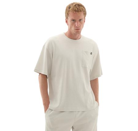 Under Armour Ua Rival Waffle Crew Erkek T-Shirt Krem
