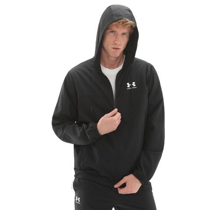 Under Armour Ua Rival Wvn Windbreaker Erkek Yağmurluk-Rüzgarlık Siyah