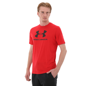 Under Armour Ua Sportstyle Logo Ss Erkek T-Shirt Kırmızı