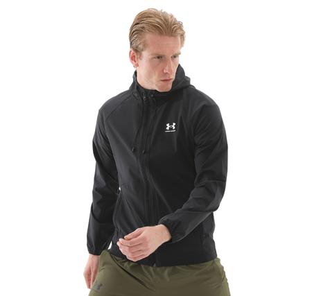 Under Armour Ua Stretch Wvn Windbreakereu Erkek Yağmurluk-Rüzgarlık Siyah