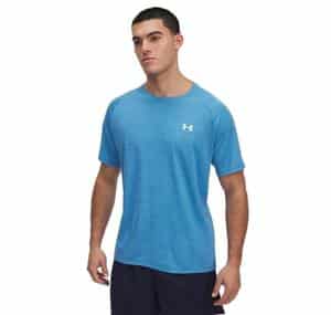 Under Armour Ua Tech Textured Ss Erkek T-Shirt Mavi