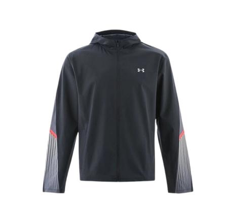 Under Armour Ua Velociti Storm Hooded Jkt Erkek Yağmurluk-Rüzgarlık Antrasit