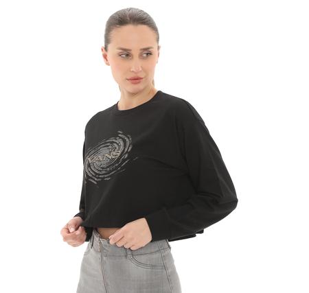 Vans Breaker Ls Relax Crop Kadın Sweatshirt Siyah