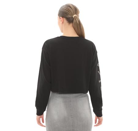Vans Breaker Ls Relax Crop Kadın Sweatshirt Siyah