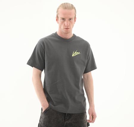 Vans Brush Script Loose Ss Erkek T-Shirt Gri