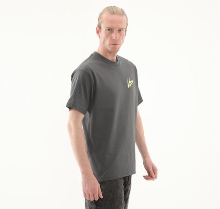Vans Brush Script Loose Ss Erkek T-Shirt Gri
