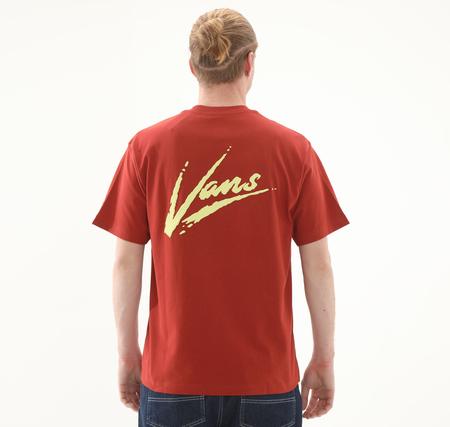 Vans Brush Script Loose Ss Erkek T-Shirt Kahve