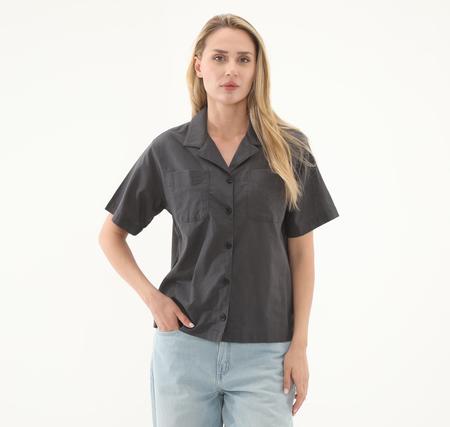 Vans Cassidy Camp Shirt Kadın Siyah